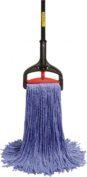 O-Cedar - Blue Deck Mop - 5" Long x 1-1/4" Wide Head, 60" Long Handle, Cotton Blend Head - Caliber Tooling