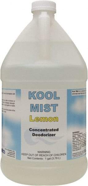 Detco - 1 Gal Bottle Deodorizer - Liquid, Lemon Scent, Concentrated, Environmentally Safe - Caliber Tooling