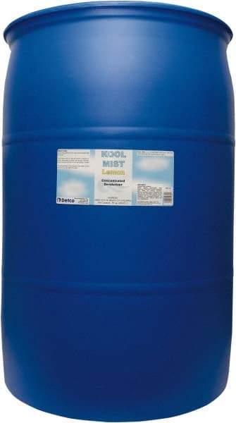 Detco - 55 Gal Drum Deodorizer - Liquid, Lemon Scent, Concentrated, Environmentally Safe - Caliber Tooling