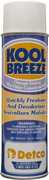 Detco - 20 oz Aerosol Can Deodorizer - Aerosol, Orange-Honey Scent, Environmentally Safe - Caliber Tooling