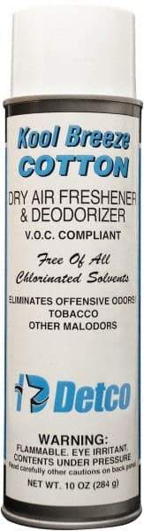 Detco - 20 oz Aerosol Can Deodorizer - Aerosol, Cotton Scent, Environmentally Safe - Caliber Tooling