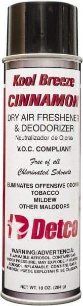 Detco - 20 oz Aerosol Can Deodorizer - Aerosol, Cinnamon Scent, Environmentally Safe - Caliber Tooling