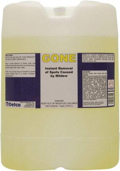 Detco - 5 Gal Drum Mildew Remover - Liquid, Water-Based, Unscented - Caliber Tooling