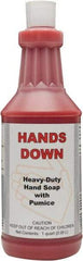 Detco - 32 oz Squeeze Bottle Gel Hand Cleaner with Grit - Red, Cherry Scent - Caliber Tooling