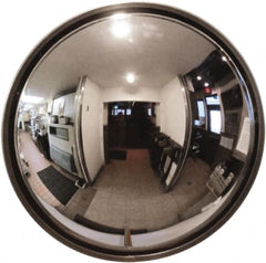 Se-Kure Domes&Mirrors - Indoor Round Convex Safety, Traffic & Inspection Mirrors - Acrylic Lens, Hardboard Backing, 16" Diam, 48' Max Covered Distance - Caliber Tooling