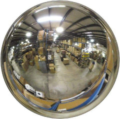 Se-Kure Domes&Mirrors - Indoor & Outdoor Round Convex Safety, Traffic & Inspection Mirrors - Acrylic Lens, Plastic Backing, 32" Diam, 96' Max Covered Distance - Caliber Tooling