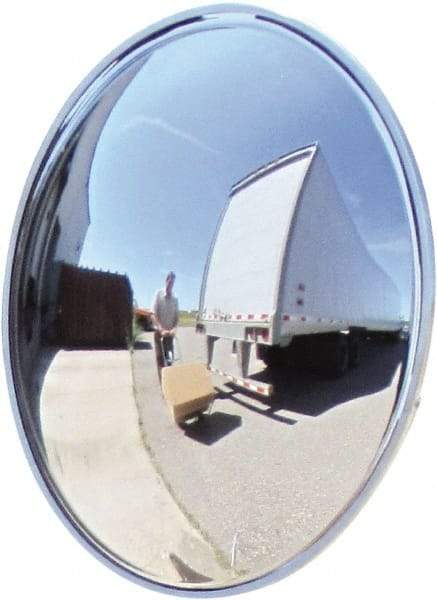 Se-Kure Domes&Mirrors - Indoor Round Convex Safety, Traffic & Inspection Mirrors - Acrylic Lens, Hardboard Backing, 24" Diam, 72' Max Covered Distance - Caliber Tooling