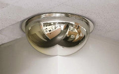 Se-Kure Domes&Mirrors - Indoor Round Dome Safety, Traffic & Inspection Mirrors - Acrylic Lens, 26" Diam, 26' Max Covered Distance - Caliber Tooling