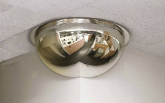 Se-Kure Domes&Mirrors - Indoor Round Dome Safety, Traffic & Inspection Mirrors - Acrylic Lens, 18" Diam, 18' Max Covered Distance - Caliber Tooling