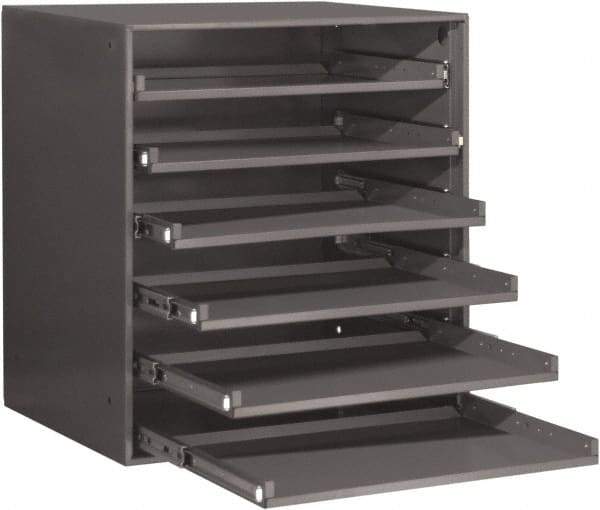 Durham - 6 Drawer, Small Parts Slide Rack Cabinet - 22" Deep x 23" Wide x 17" High - Caliber Tooling