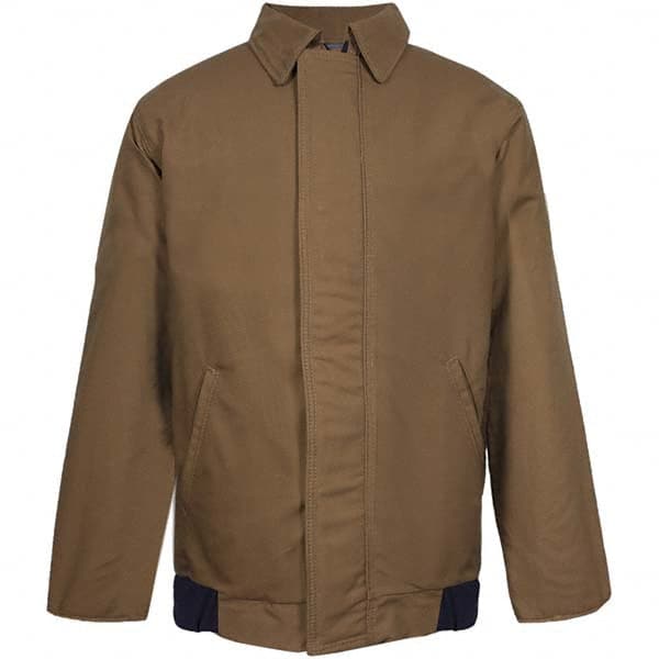 National Safety Apparel - Size 2XL Brown Flame Resistant/Retardant Jacket/Coat - Exact Industrial Supply