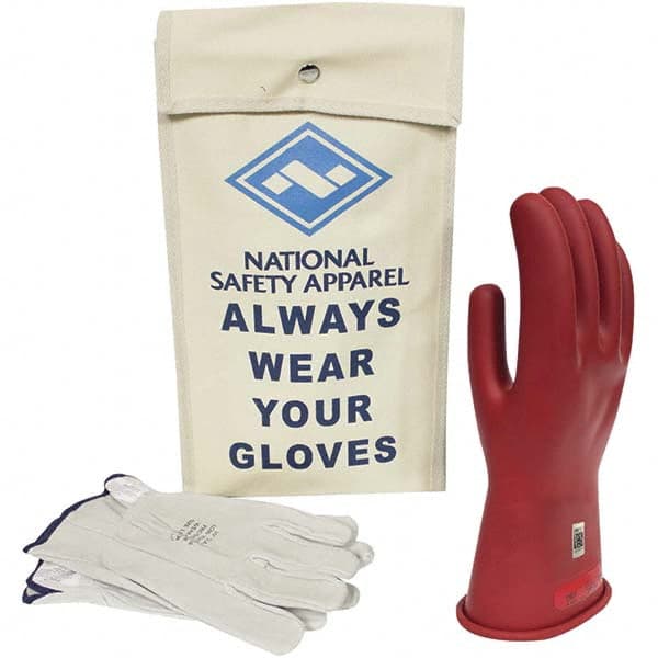 National Safety Apparel - Class 0, Size 9, 11" Long, Rubber Lineman's Glove Kit - Exact Industrial Supply