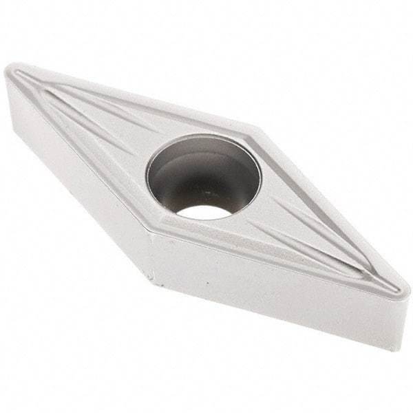 Seco - VBMT331 MF2 Grade TP3501 Carbide Turning Insert - TiCN/Al2O3 Finish, 35° Diamond, 3/8" Inscr Circle, 3/16" Thick, 1/64" Corner Radius - Caliber Tooling