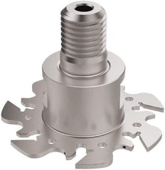 Seco - Modular Connection Connection, 0.0886 to 0.0984" Cutting Width, 5/8" Depth of Cut, 2-1/2" Cutter Diam, 7 Tooth Indexable Slotting Cutter - R335.10 Toolholder, 150.10 Insert, Right Hand Cutting Direction - Caliber Tooling