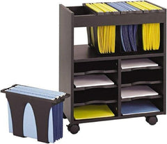 Safco - 28" Wide x 14-3/4" Long x 26" High File Cart - 1 Shelf, 1 Slot, Plastic - Caliber Tooling