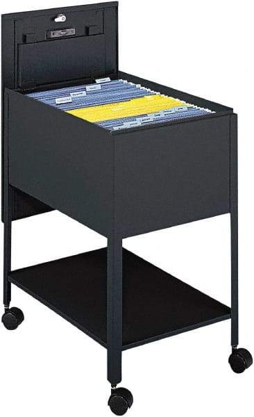 Safco - 16-1/2" Wide x 24-3/4" Long x 28-1/4" High Tote Cart - 1 Shelf, Steel - Caliber Tooling