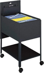 Safco - 16-1/2" Wide x 24-3/4" Long x 28-1/4" High Tote Cart - 1 Shelf, Steel - Caliber Tooling