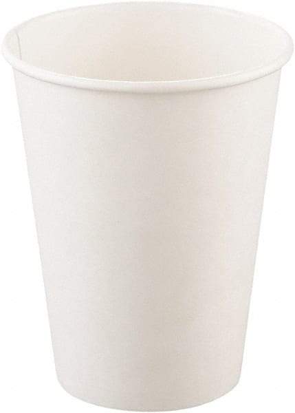 Solo - Single-Sided Poly Paper Hot Cups, 12 oz, 50/Bag, 20 Bags/Carton - White - Caliber Tooling