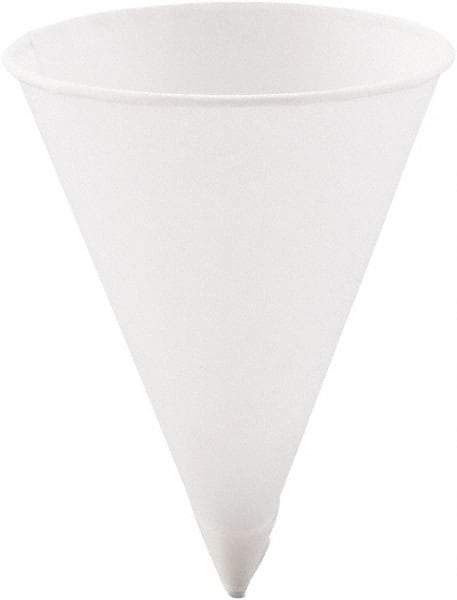 Solo - Cone Water Cups, Paper, 4.25 oz, Rolled Rim, 5000/Carton - White - Caliber Tooling