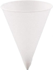 Solo - Cone Water Cups, Paper, 4.25 oz, Rolled Rim, 5000/Carton - White - Caliber Tooling