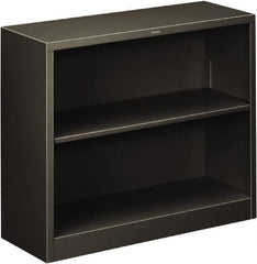 Hon - 2 Shelf, 29" High x 34-1/2" Wide Bookcase - 13-3/16" Deep, Steel, Charcoal - Caliber Tooling