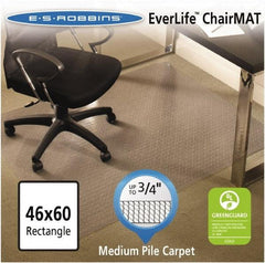 ES Robbins - 60" Long x 46" Wide, Chair Mat - Rectangular, Crystal Edge Style - Caliber Tooling