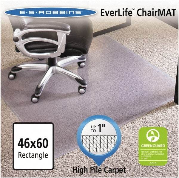 ES Robbins - 60" Long x 46" Wide, Chair Mat - Rectangular, Crystal Edge Style - Caliber Tooling