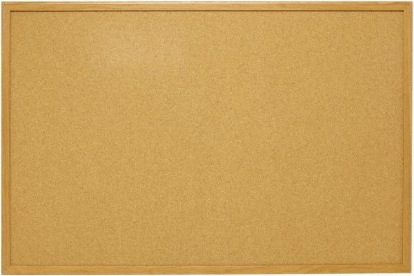 Mead - 48" Wide x 36" High Open Cork Bulletin Board - Natural (Color) - Caliber Tooling