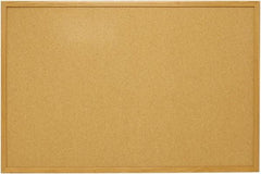 Mead - 48" Wide x 36" High Open Cork Bulletin Board - Natural (Color) - Caliber Tooling