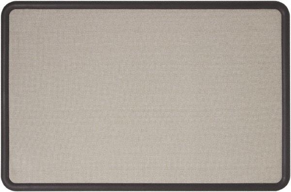 Quartet - 36" Wide x 24" High Cork Bulletin Board - Fabric, Gray - Caliber Tooling