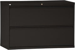 ALERA - 42" Wide x 28-3/8" High x 19-1/4" Deep, 2 Drawer Lateral File - Steel, Black - Caliber Tooling