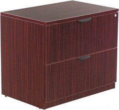 ALERA - 34" Wide x 29-1/2" High x 22-3/4" Deep, 2 Drawer Lateral File - Woodgrain Laminate, Mahogany - Caliber Tooling