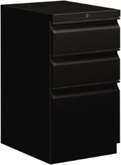 Hon - 15" Wide x 28" High x 19-7/8" Deep, 3 Drawer Pedestal - Steel, Black - Caliber Tooling