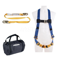 Fall Protection Kits; Kit Type: Aerial Kit; Application: Aerial; Color: Black; Harness Size: Universal; Lanyard Length (Feet): 6 ft; Lanyard Length: 6 ft