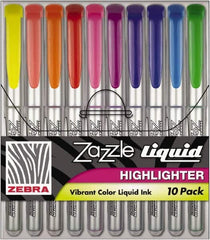 Zebra - Assorted Colors Highlighter - Chisel Tip, Water Base Ink - Caliber Tooling