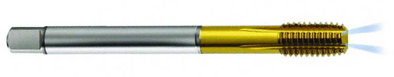 M14 x 2.00 Dia. - 6HX - 5 FL - PM Cobalt Semi-Bott Tap-TiN-Coolant-Thru-FORM-C DIN 376 - Caliber Tooling