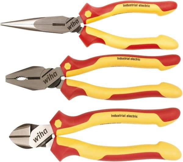 Wiha - 3 Piece Insulated Pliers & Cutters - Comes in Vinyl Pouch - Caliber Tooling