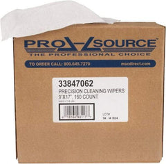 PRO-SOURCE - Dry Shop Towel/Industrial Wipes - Pop-Up, 17" x 9" Sheet Size, White - Caliber Tooling