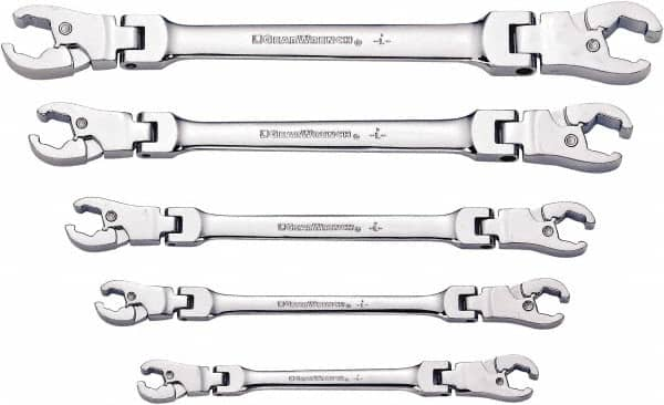 Armstrong - 5 Piece, 1/4 to 7/8" Flare Nut Wrench Set - Caliber Tooling