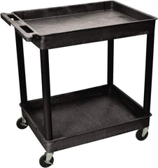 Luxor - 300 Lb Capacity, 24" Wide x 32" Long x 37" High Shelf Cart - 2 Shelf, Plastic - Caliber Tooling