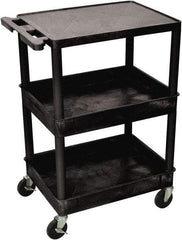 Luxor - 300 Lb Capacity, 24" Wide x 18" Long x 36" High Shelf Cart - 3 Shelf, Plastic - Caliber Tooling