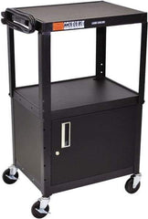 Luxor - 300 Lb Capacity, 24" Wide x 18" Long x 42" High Standard Utility Cart - 3 Shelf, Steel - Caliber Tooling