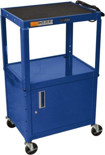 Luxor - 300 Lb Capacity, 24" Wide x 18" Long x 42" High Standard Utility Cart - 3 Shelf, Steel - Caliber Tooling