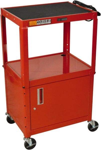 Luxor - 300 Lb Capacity, 24" Wide x 18" Long x 42" High Standard Utility Cart - 3 Shelf, Steel - Caliber Tooling