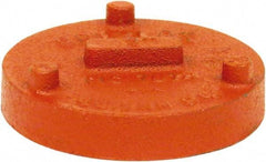 Made in USA - Size 6", Class 150, Malleable Iron Orange Pipe Cap - Grooved End Connection - Caliber Tooling