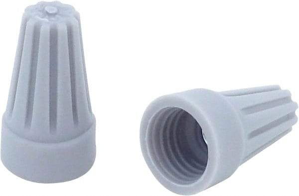 Ideal - 3, 22 to 2, 16 AWG, 300 Volt, Flame Retardant, Standard Twist on Wire Connector - Gray, 221°F - Caliber Tooling