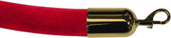 Tensator - 6' Long x 2" Wide Velour Rope - Red - Caliber Tooling