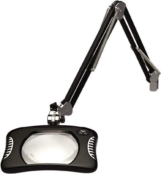 O.C. White - 43 Inch, Gooseneck, Clamp on, LED, Black, Magnifying Task Light - 8 Watt, 2x Magnification, 7 Inch Wide, 5-1/4 Inch Long - Caliber Tooling