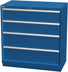 LISTA - 4 Drawer, Modular Storage Cabinet - Steel, 40-1/4" Wide x 22-1/2" Deep x 41-3/4" High, Blue - Caliber Tooling