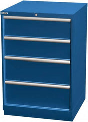 LISTA - 4 Drawer, Modular Storage Cabinet - Steel, 28-1/4" Wide x 28-1/2" Deep x 41-3/4" High, Blue - Caliber Tooling